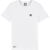 camiseta blanca, hombre, mujer, blanco, negro