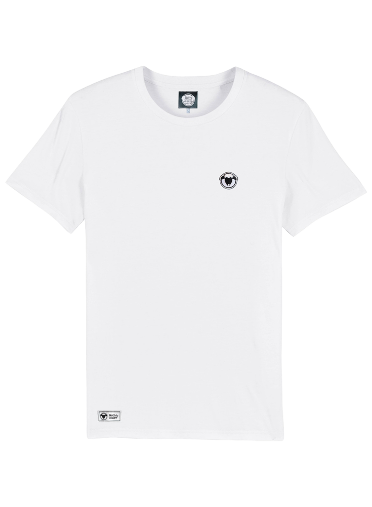 camiseta blanca, hombre, mujer, blanco, negro